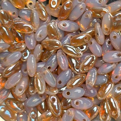 Rizo Beads: Opal Light Pink Peach Luster