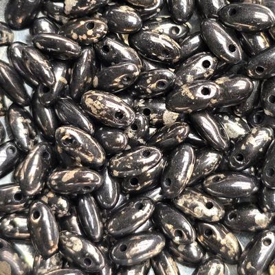 Rizo Beads: Jet Picasso Luster