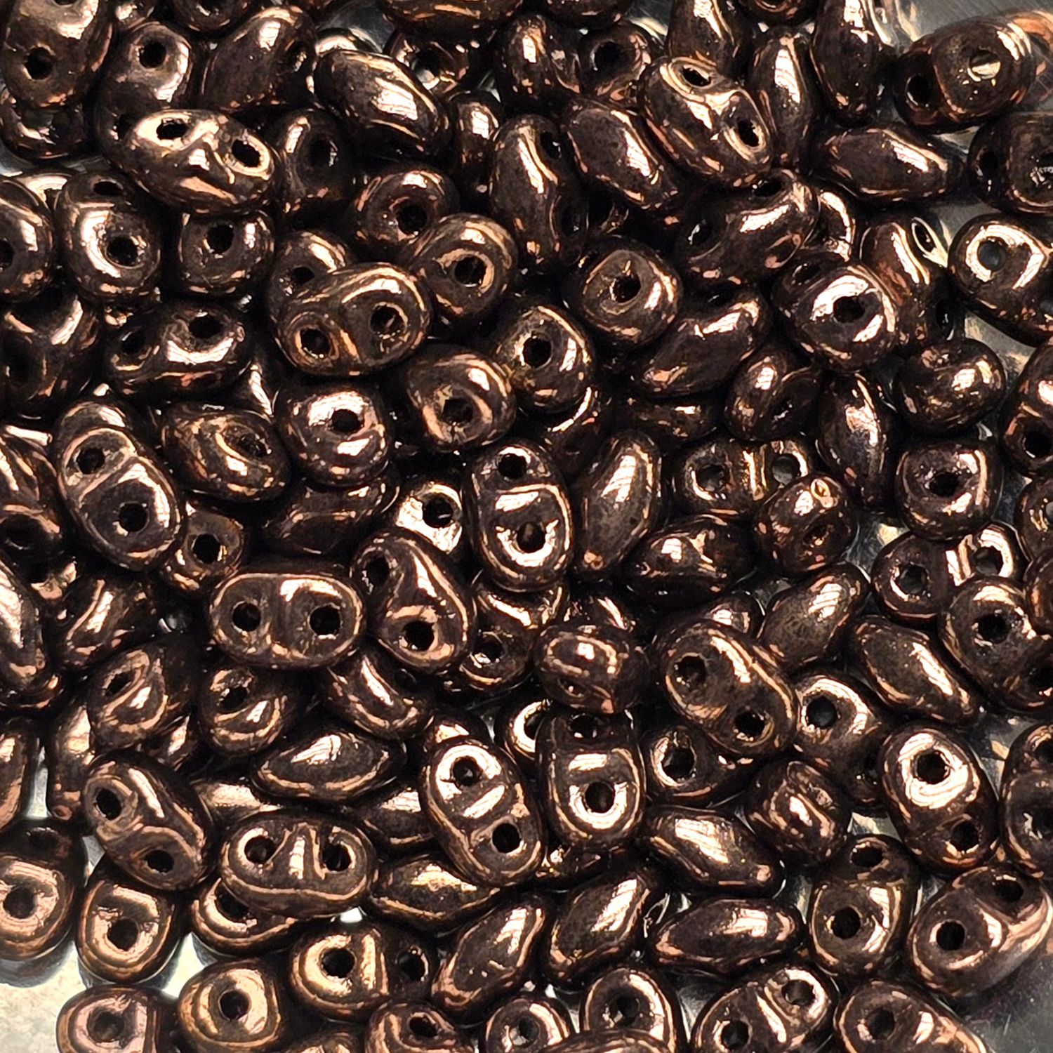 MiniDuo Beads: Jet Bronze