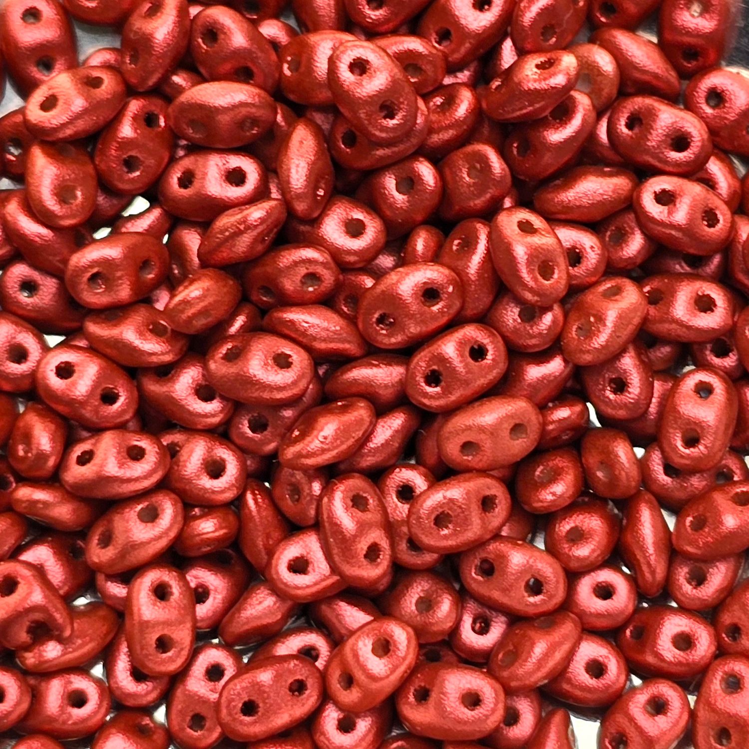 MiniDuo Beads: Pastel Lava Red