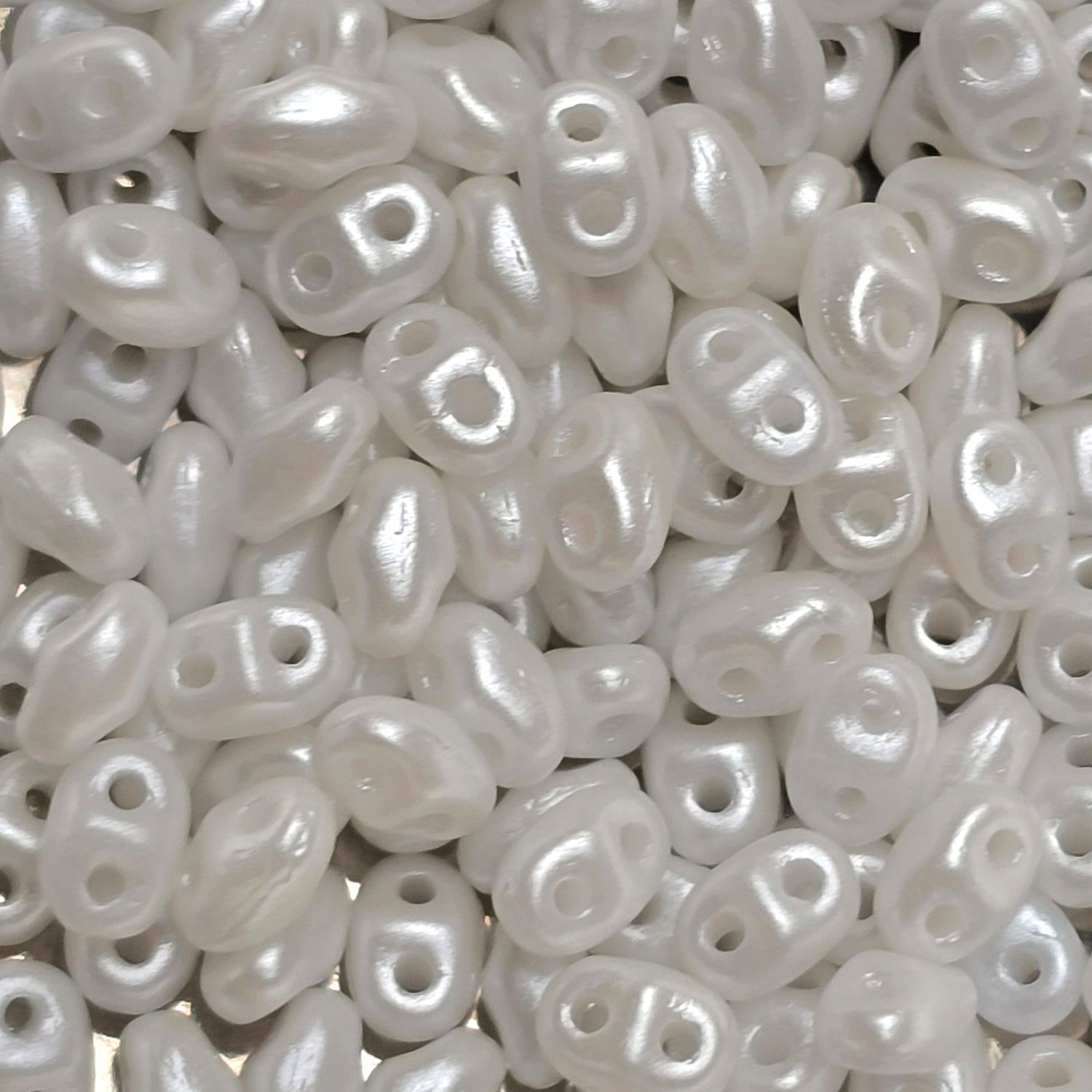 MiniDuo Beads: Pastel Pearl White