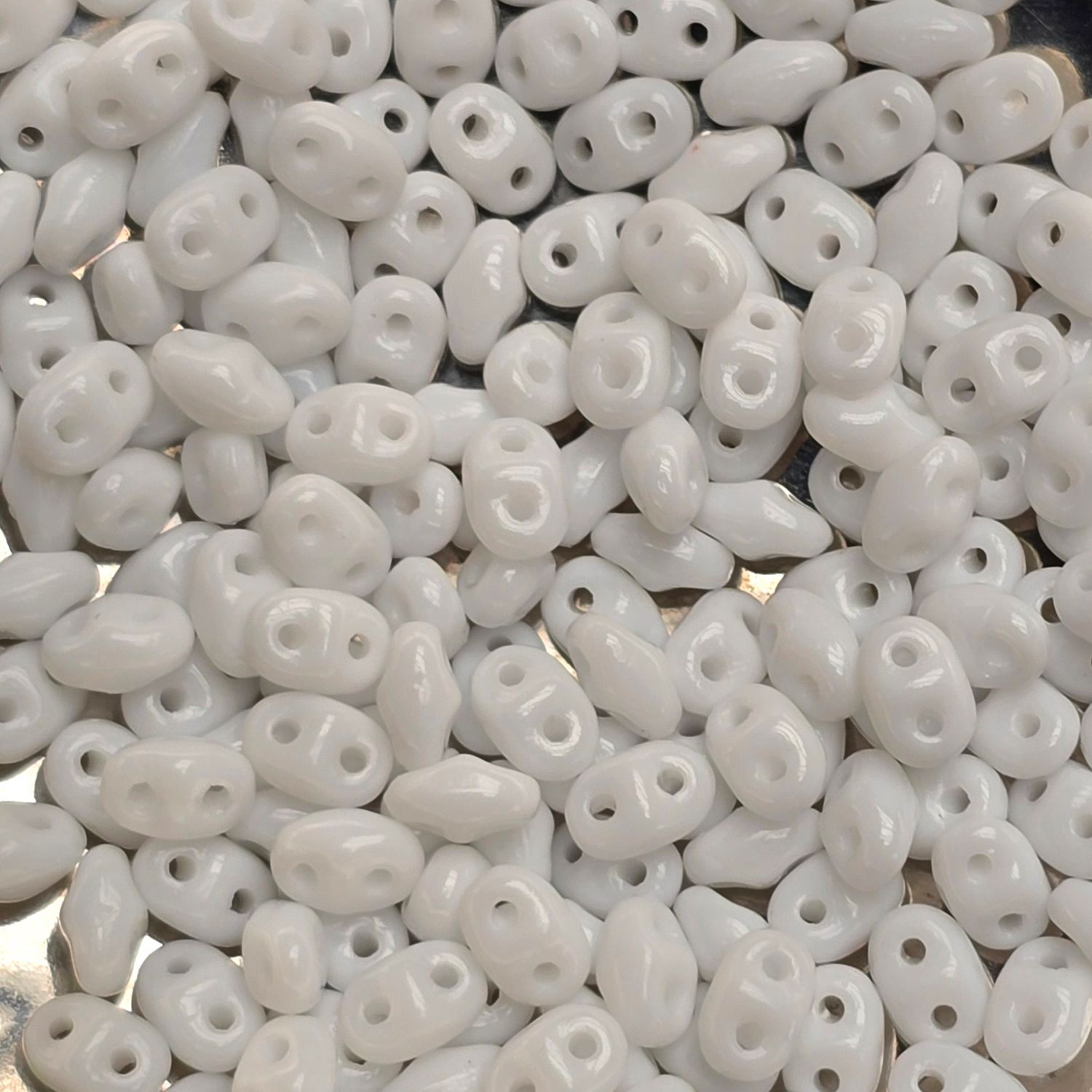 MiniDuo Beads: Opaque White