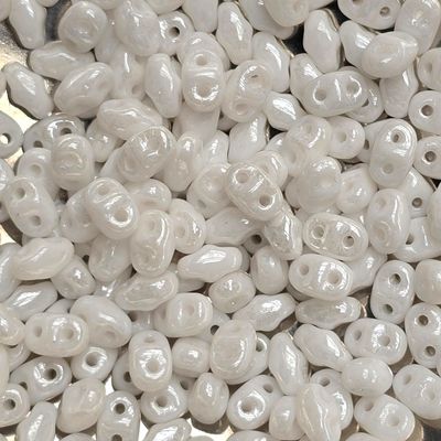 MiniDuo Beads: White Luster