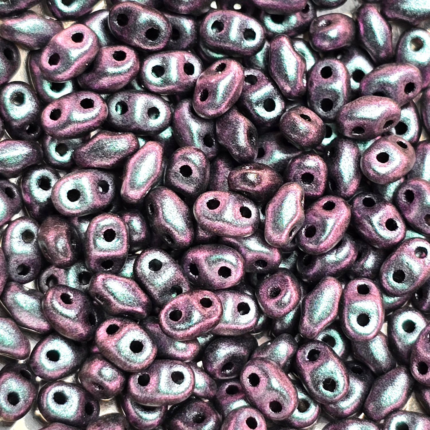 MiniDuo Beads: Polychrome Orchid Aqua