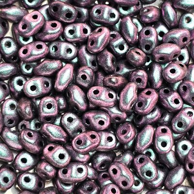 MiniDuo Beads: Polychrome Orchid Aqua