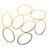 20x30mm Oval Gold Plated Frame 1.2mm Thickness