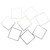30mm Square Silver Plated Frame 1.2mm Thickness