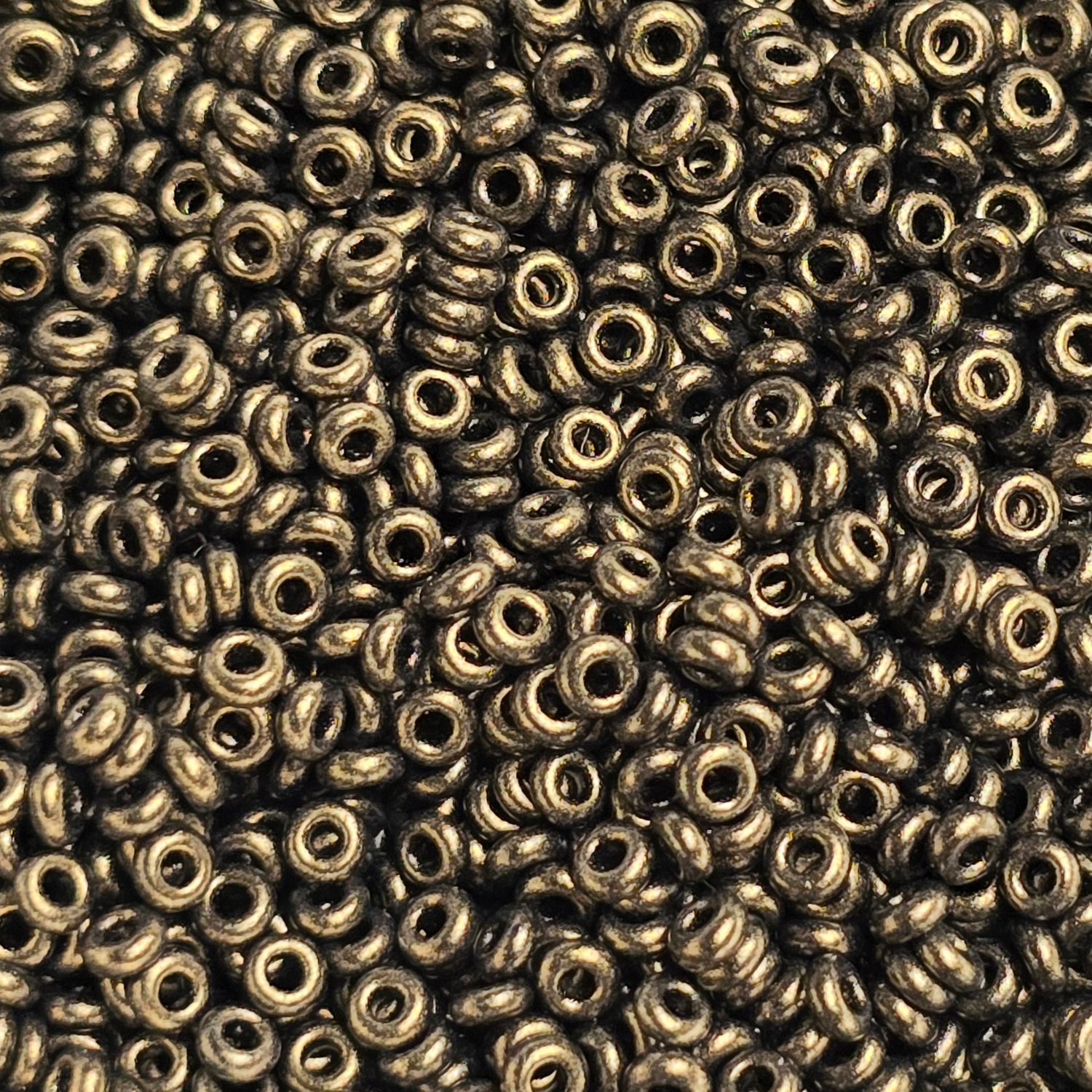 Toho 11/0 Demi Round Beads: Matte Dark Olive Toho 11/0 Demi Round Beads: Matte Dark Olive