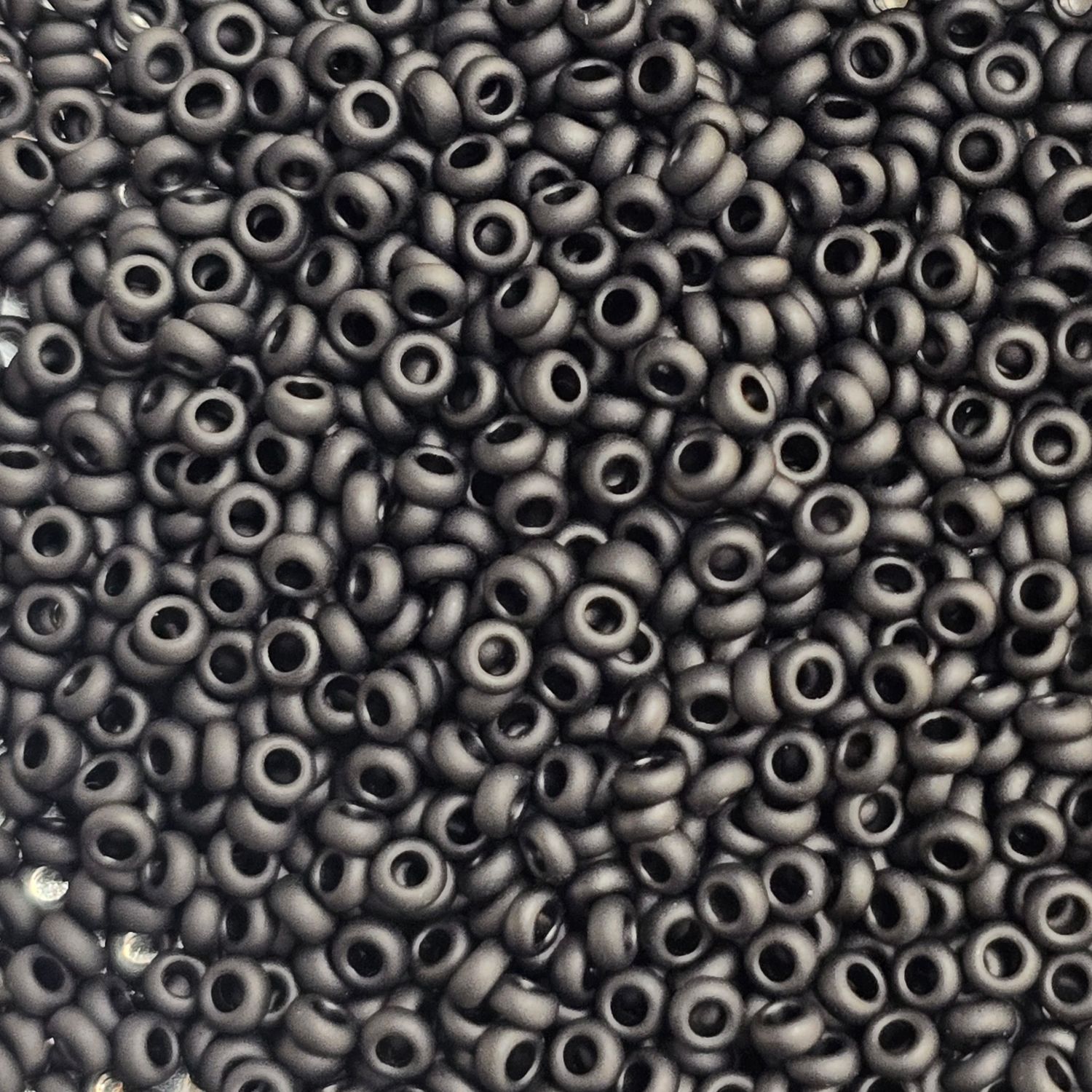 Toho 11/0 Demi Round Beads: Matte Jet Toho 11/0 Demi Round Beads: Matte Jet