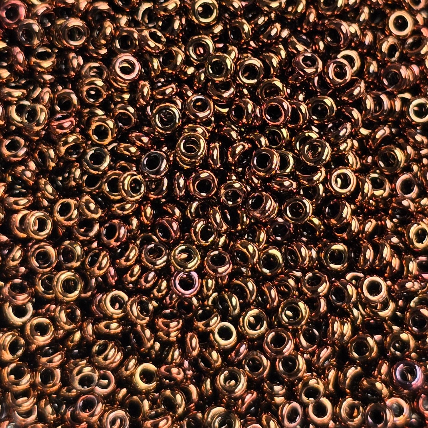 Toho11/0 Demi Round Beads: Metallic Burnt Amber Toho11/0 Demi Round Beads: Metallic Burnt Amber