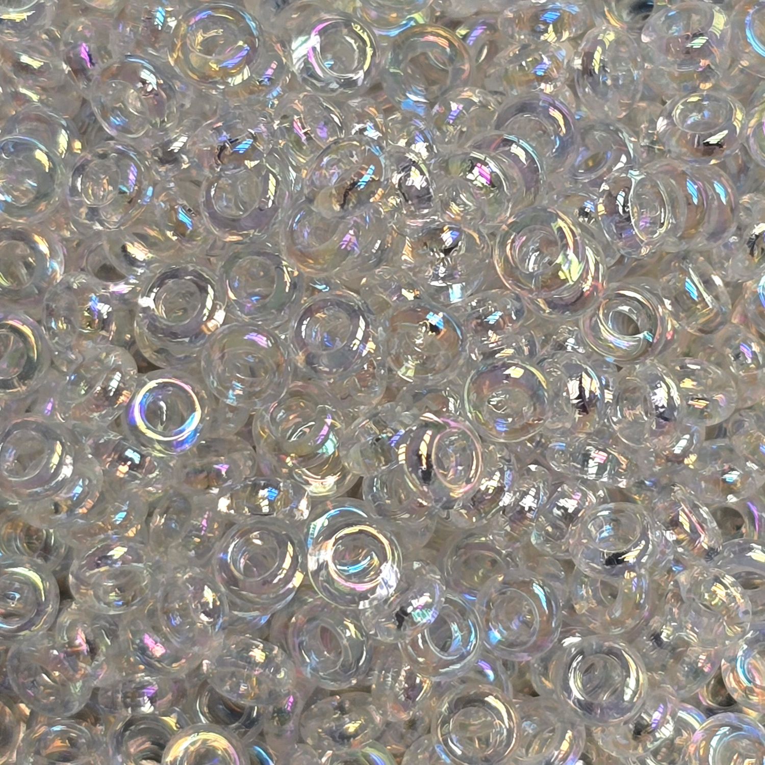 Toho 8/0 Demi Round Beads: Crystal AB