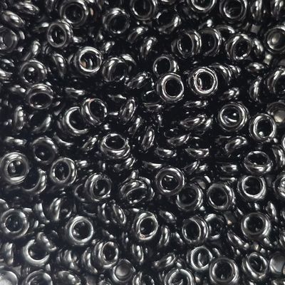 Toho 8/0 Demi Round Beads: Jet 