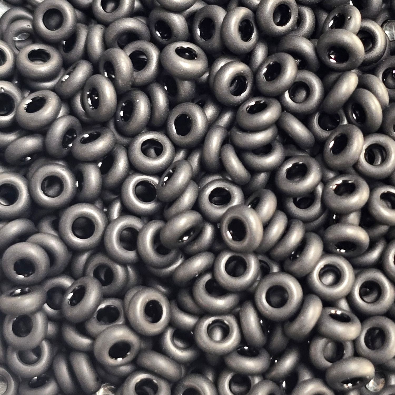 Toho 8/0 Demi Round Beads: Matte Jet 