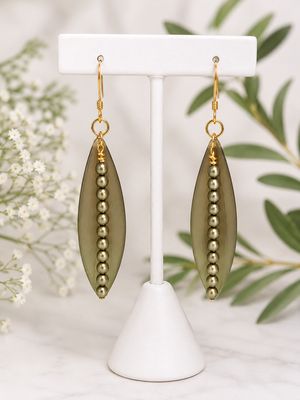 Two Peas in a Pod Earring Kit - Matte Olive Green