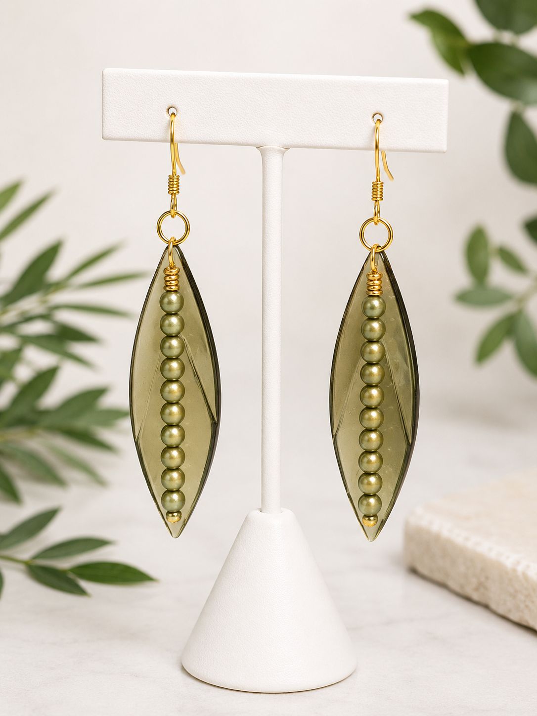 Two Peas in a Pod Earring Kit - Transaprent Olive Green Two Peas in a Pod Earring Kit - Transaprent Olive Green