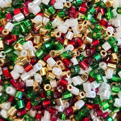 11/0 Hex Seed Beads: Christmas Mix
