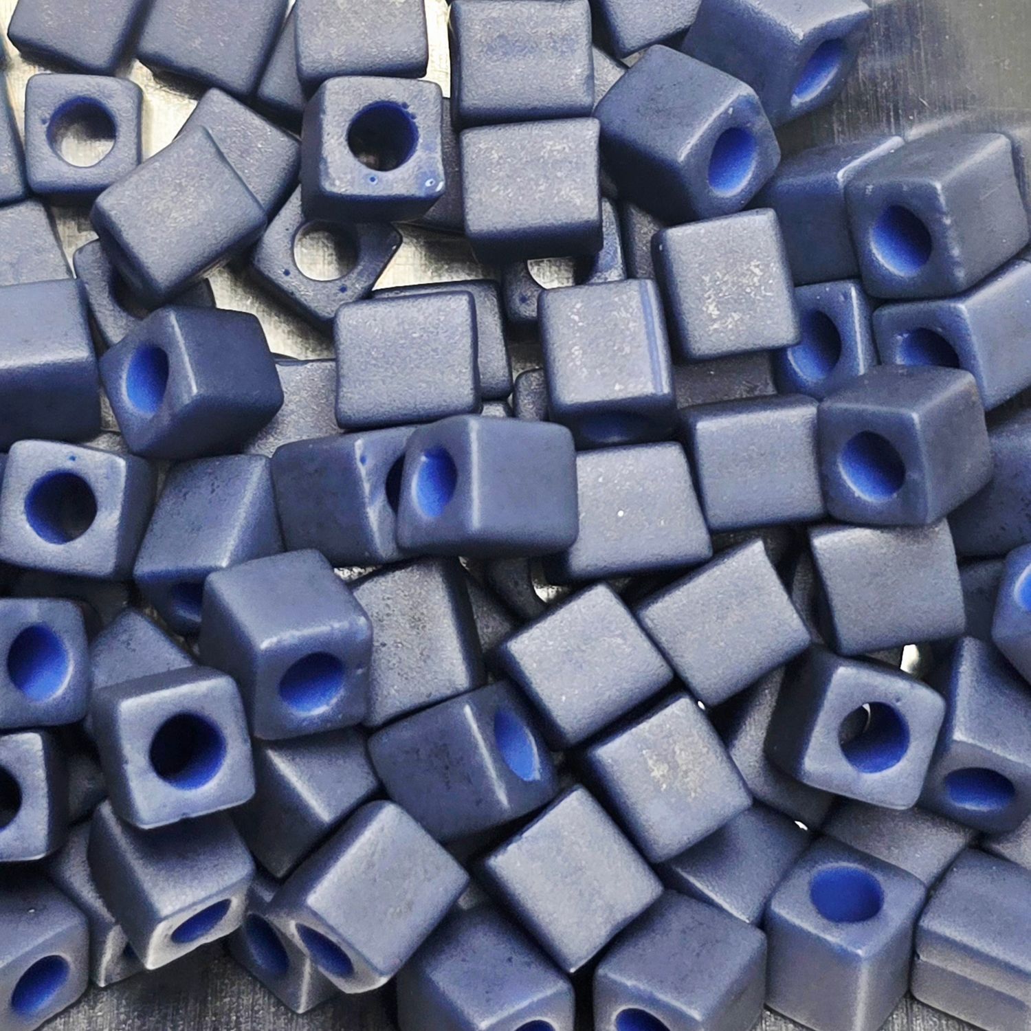SB4-1253: Miyuki Matte Cobalt *Discontinued* - 4mm Square/Cube Beads