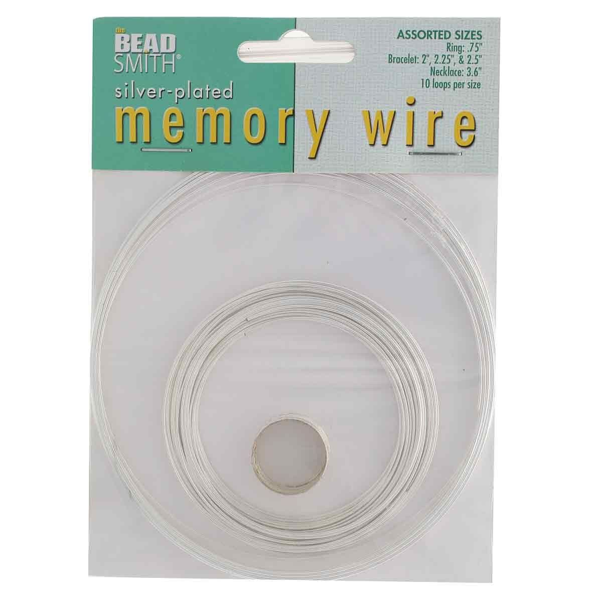 Memory Wire Assorted Sizes Ring-Bracdelet-Necklace Silver Plated