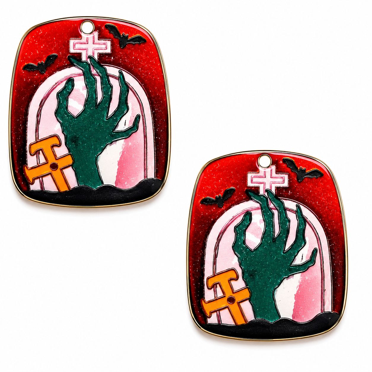 Zombie Tombstone Pendant/Cabochon 42x36mm Zombie Tombstone Pendant/Cabochon 42x36mm