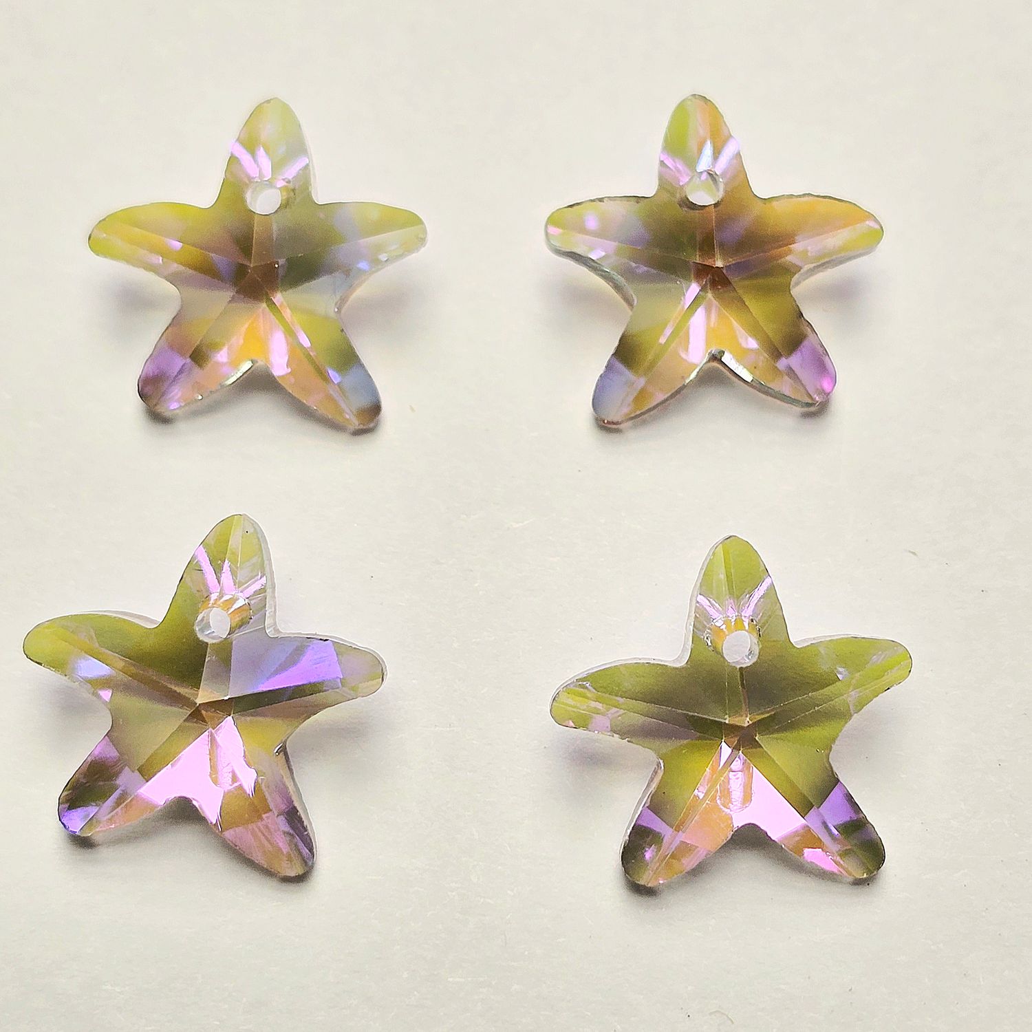 Starfish Crystal Pendants 14mm: Phatom Lavender 
