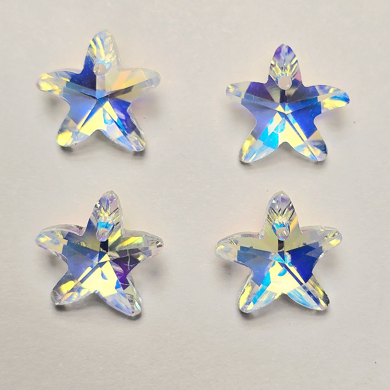 Starfish Crystal Pendants 14mm: Crystal AB Starfish Crystal Pendants 14mm: Crystal AB