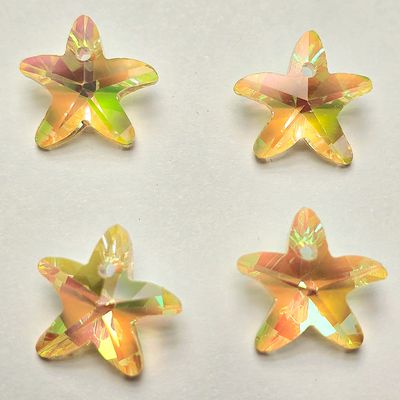 Starfish Crystal Pendants 14mm: Sunshine