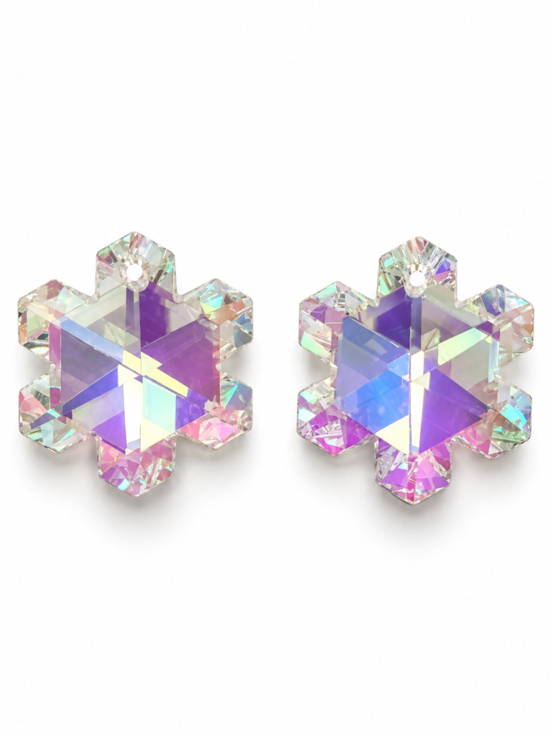 Snowflake Crystal Pendants 20mm: Crystal AB