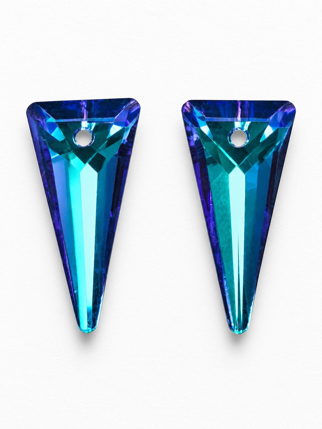 Spike Crystal Pendants 20x10mm: Bermuda Blue