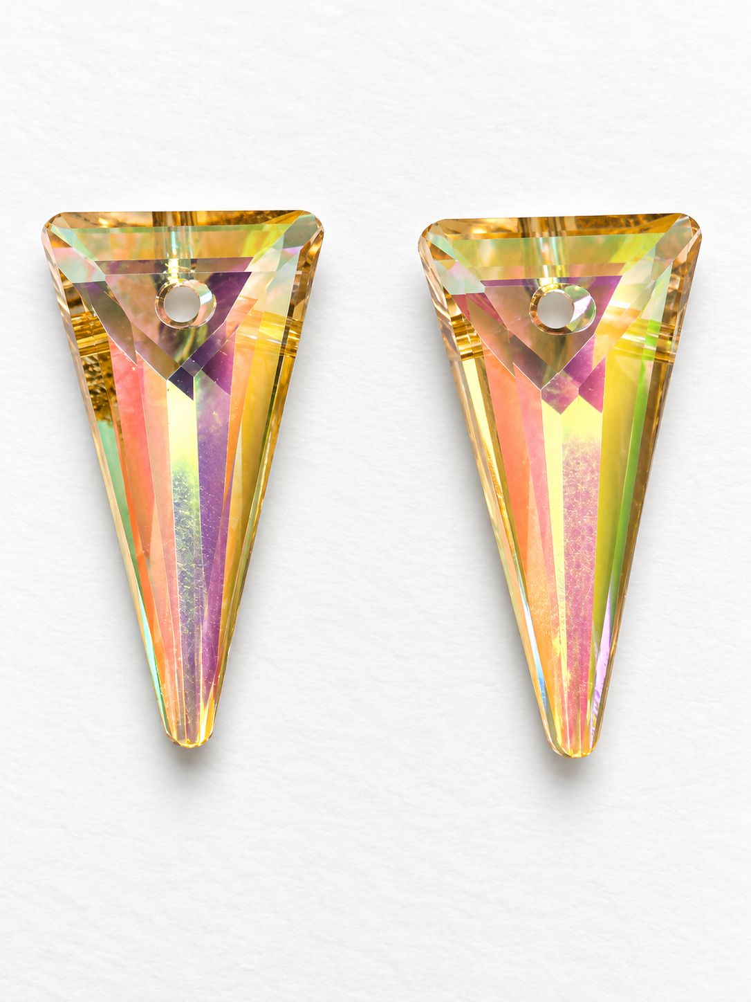 Spike Crystal Pendants 20x10mm: Sunshine