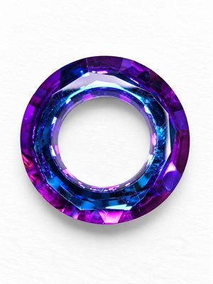 Crystal Ring 30mm: Blue-Pink