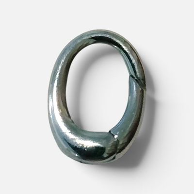 Carabiner Clasp 13x7mm: Rhodium Plated