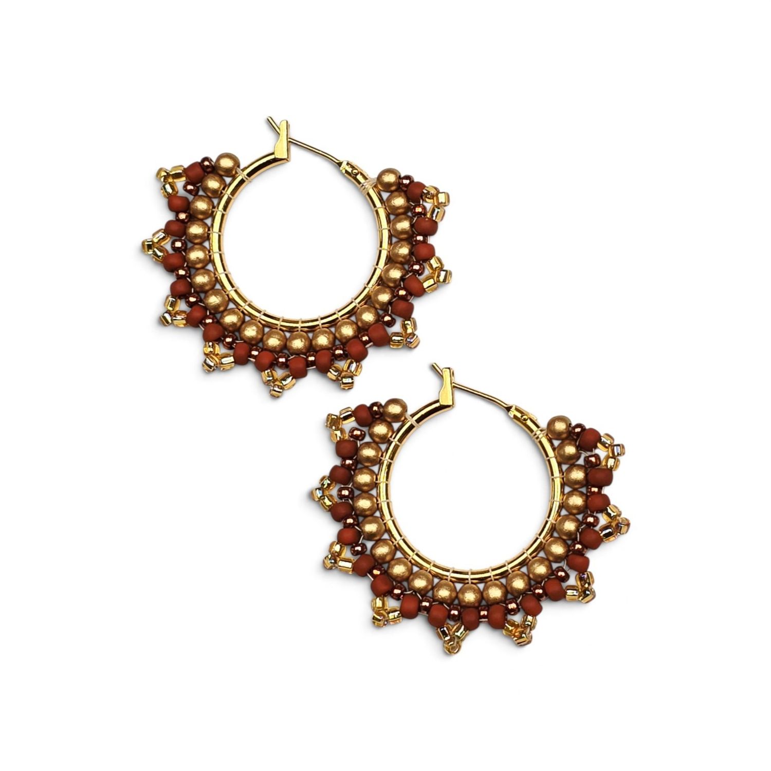 Pretty Picot Hoops Kit - Autum Golds Pretty Picot Hoops Kit - Autum Golds