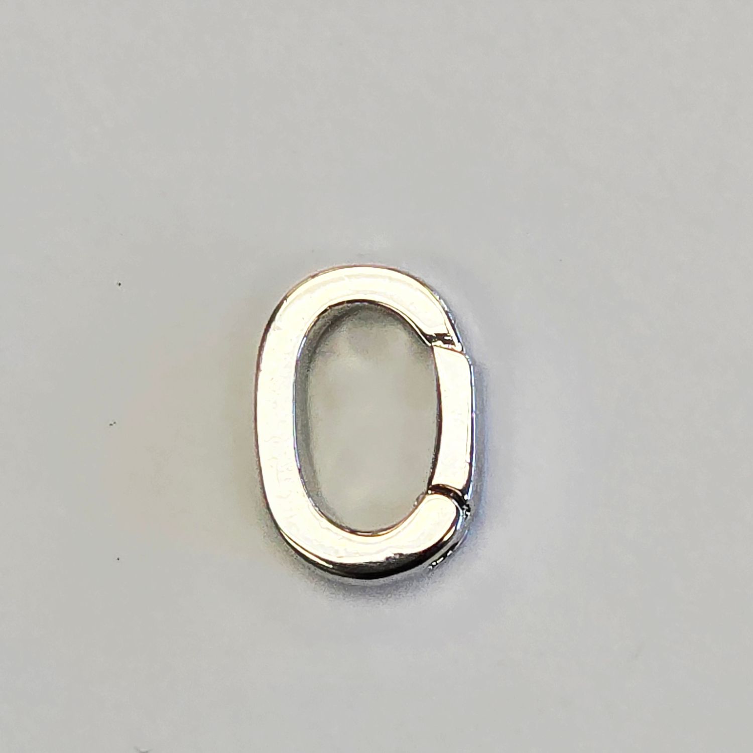 Carabiner Claps 14x10mm: Rhodium Plated Carabiner Claps 14x10mm: Rhodium Plated