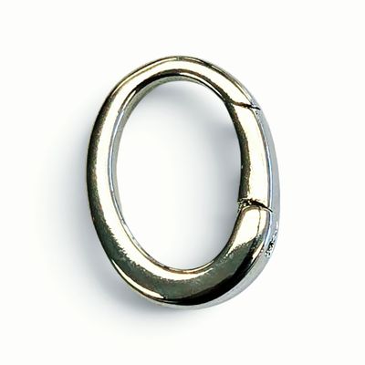 Carabiner Claps 18x13mm: Rhodium Plated