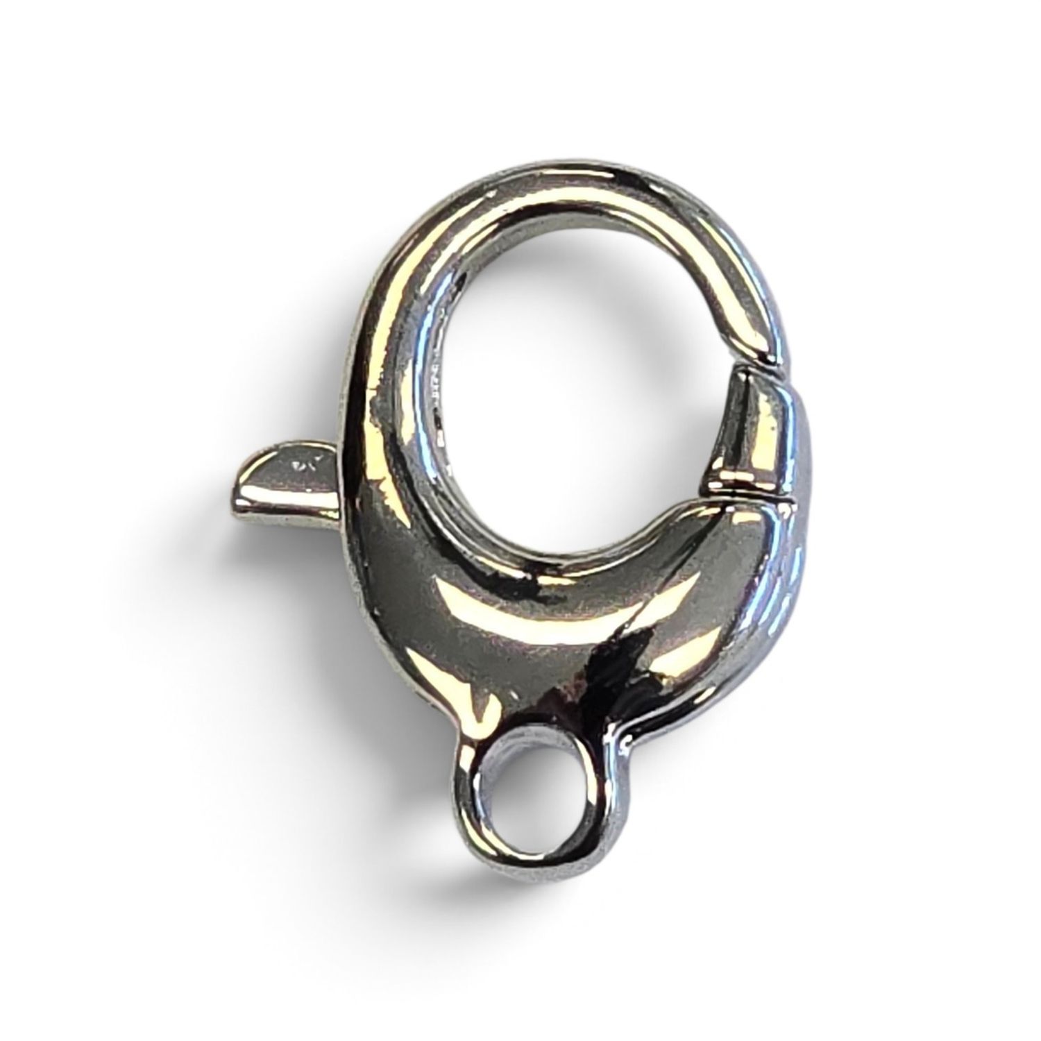 Lobster Claw Clasp 17x14mm: Rhodium Plated Lobster Claw Clasp 17x14mm: Rhodium Plated