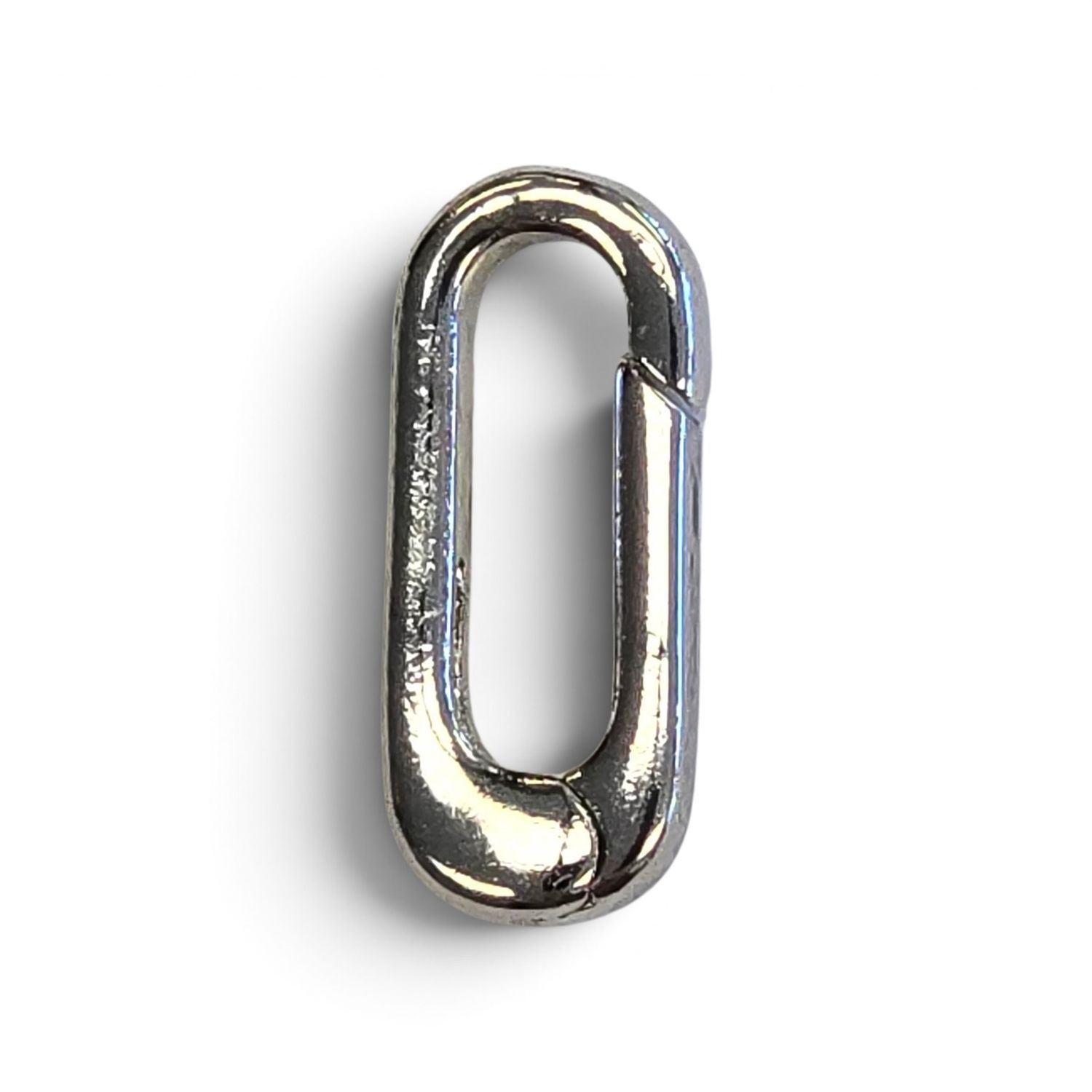 Carabiner Claps 19x7.8mm: Rhodium Plated Carabiner Claps 19x7.8mm: Rhodium Plated