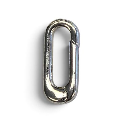 Carabiner Claps 19x7.8mm: Rhodium Plated 