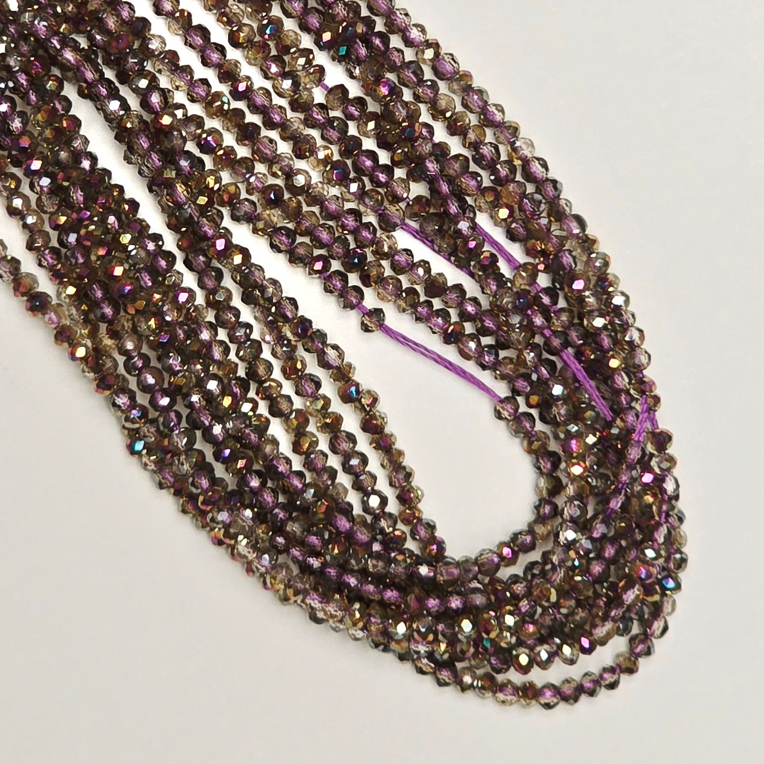 2mm Micro Crystals Rondelles #19