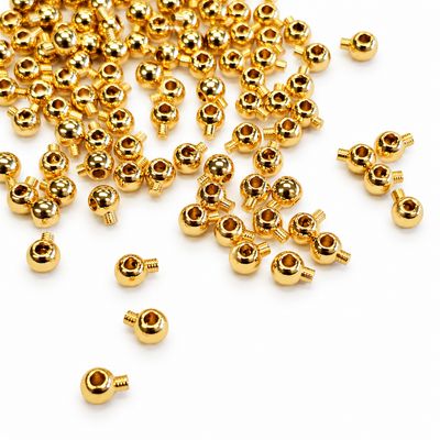 Lollipop Crimps: 3mm *Round 14kt Gold Plated *10 pieces*