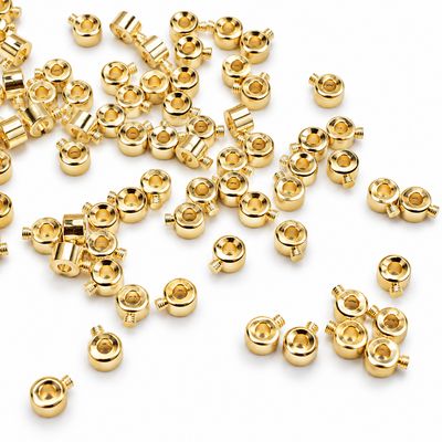 Lollipop Crimps: 4mm *Tubular 14kt Gold Plated*10 pieces*