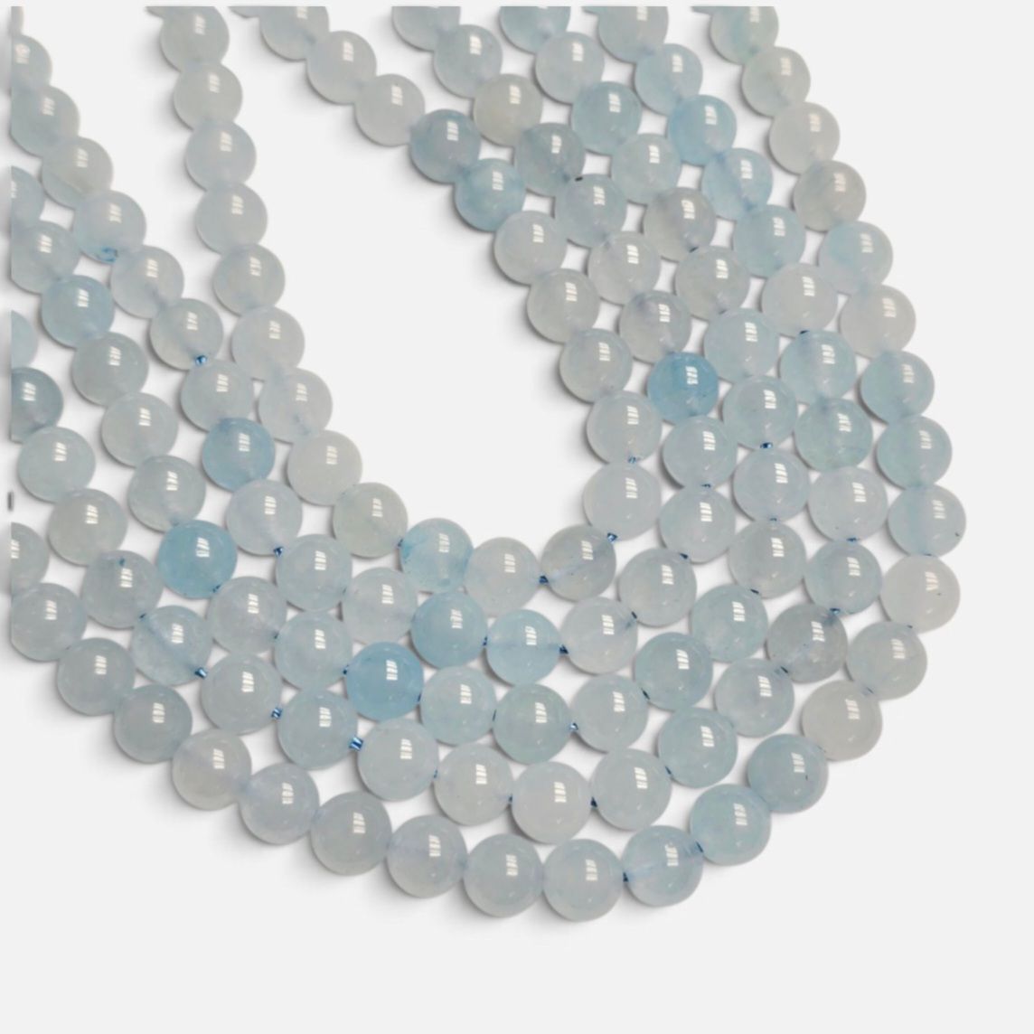 8mm Jade Gemstone Beads - Aquamarine 8mm Jade Gemstone Beads - Aquamarine