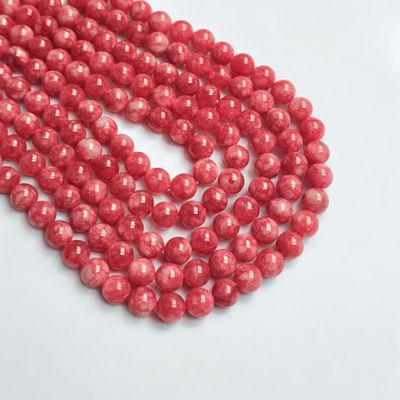 8mm Jade Gemstone Beads - Dusty Rose 8mm Jade Gemstone Beads - Dusty Rose