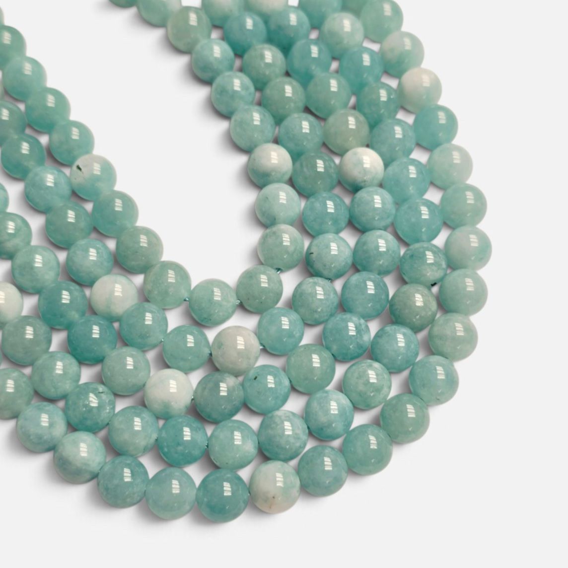 8mm Jade Gemstone Beads - Amazonite 8mm Jade Gemstone Beads - Amazonite