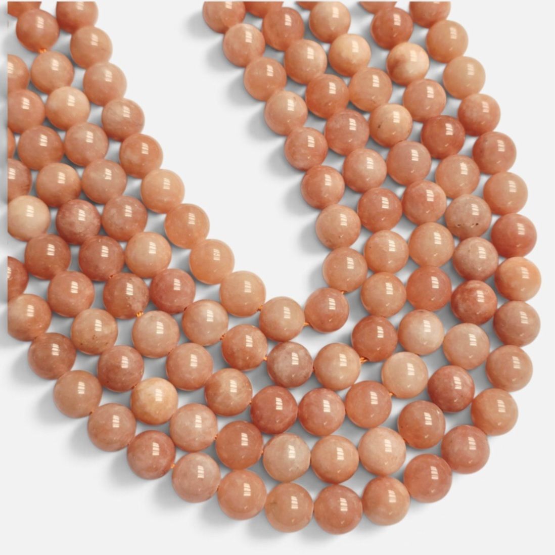 8mm Jade Gemstone Beads - Peach 8mm Jade Gemstone Beads - Peach