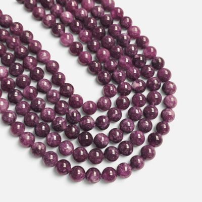 8mm Jade Gemstone Beads - Plaum Purple 8mm Jade Gemstone Beads - Plaum Purple