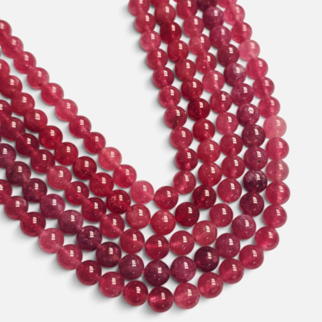 8mm Jade Gemstone Beads - Dusty Pink 8mm Jade Gemstone Beads - Dusty Pink