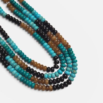 8x5mm Rondelle Milti-Color Jade Beads #8