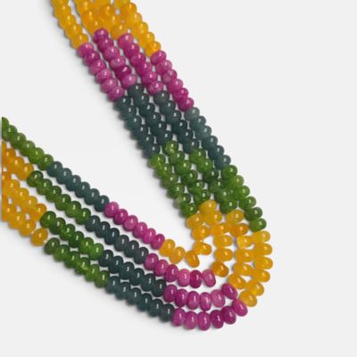 8x5mm Rondelle Milti-Color Jade Beads #3