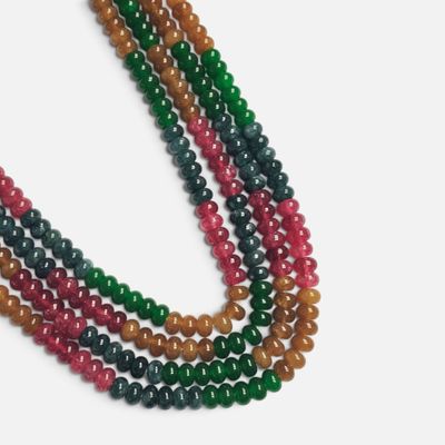8x5mm Rondelle Milti-Color Jade Beads #4