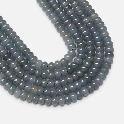 8x5mm Rondelle Gemstone Beads - Dusty Demium Blue Jade 8x5mm Rondelle Gemstone Beads - Dusty Demium Blue Jade